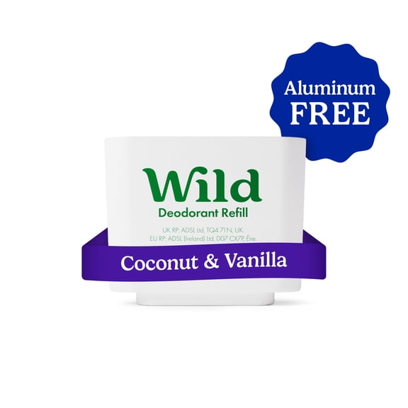 Wild Stick Deodorant Refill, Coconut & Vanilla. Aluminum Free, for Women and Men, 1.4oz