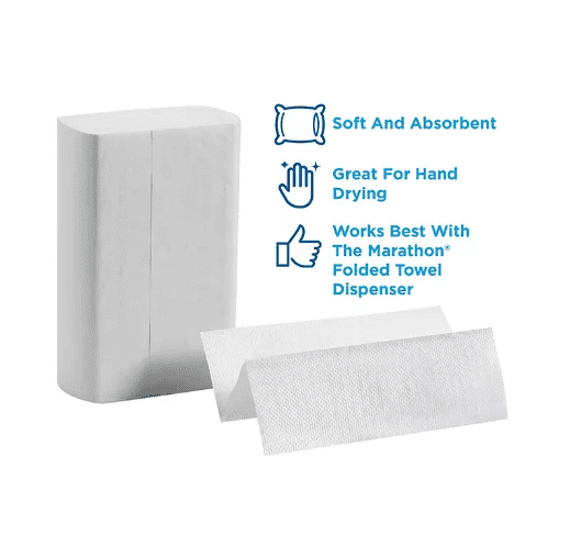 Marathon Multifold 1-Ply Paper Towels, 9.2" x 9.4" (250 towels/pk., 16 pks.)
