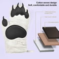 thumbnail image 4 of Bewildely Guantes para hornear Guantes para microondas Guantes con aislamiento térmico Algodón Silicona Cocina y Comedor Un par de osos polares, 4 of 6