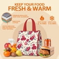 thumbnail image 5 of Pioneer Flower Floral Print Pattern Insulated Lunch Bag for Women & Adults,Large Portable Soft Cooler Lunch Bag,Thermal Food Storage Tote with Pearl Cotton,8.66L,8.75x5.75x9.5 Inch, 5 of 6
