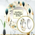 thumbnail image 3 of Designart "Natural Grace II" Botanical Round Mirror Wall Decor Cottage - Large Beige Round Bathroom Mirror - Round Mirror - 23" x 23", 3 of 6