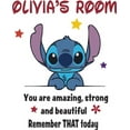 thumbnail image 2 of Amazing Lilo and Stitch Quote Cartoon Customized Wall Decal - Custom Vinyl Wall Art - Personalized Name - Baby Girls Boys Kids Bedroom Wall Decal Room Decor Wall Stickers Decoration Size (20x18 inch), 2 of 2