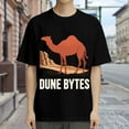thumbnail image 3 of Black T Shirts for Men, Dune Bytes, Camel Print Mens Graphic Tees, 24013808,3XL, 3 of 8