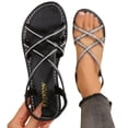 thumbnail image 5 of Women's Slide Sandal , Women Flip Flops Rhinestone Crystal Sandal Shoes for Summer Beach Oceanside Holiday Outdoor, 5 of 10