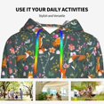 thumbnail image 4 of Kdxio Wolf Fox In Flower Forest Print Womens Oversized Hoodies Sweatshirts Hooded Pullover Tops Sweaters Casual-X-Large, 4 of 7