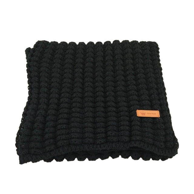 Minnieouse Bufanda grande Vintage versátil y moderna para mujer, accesorio de moda imprescindible, bufanda tejida de invierno Accesorios de disfraces negro