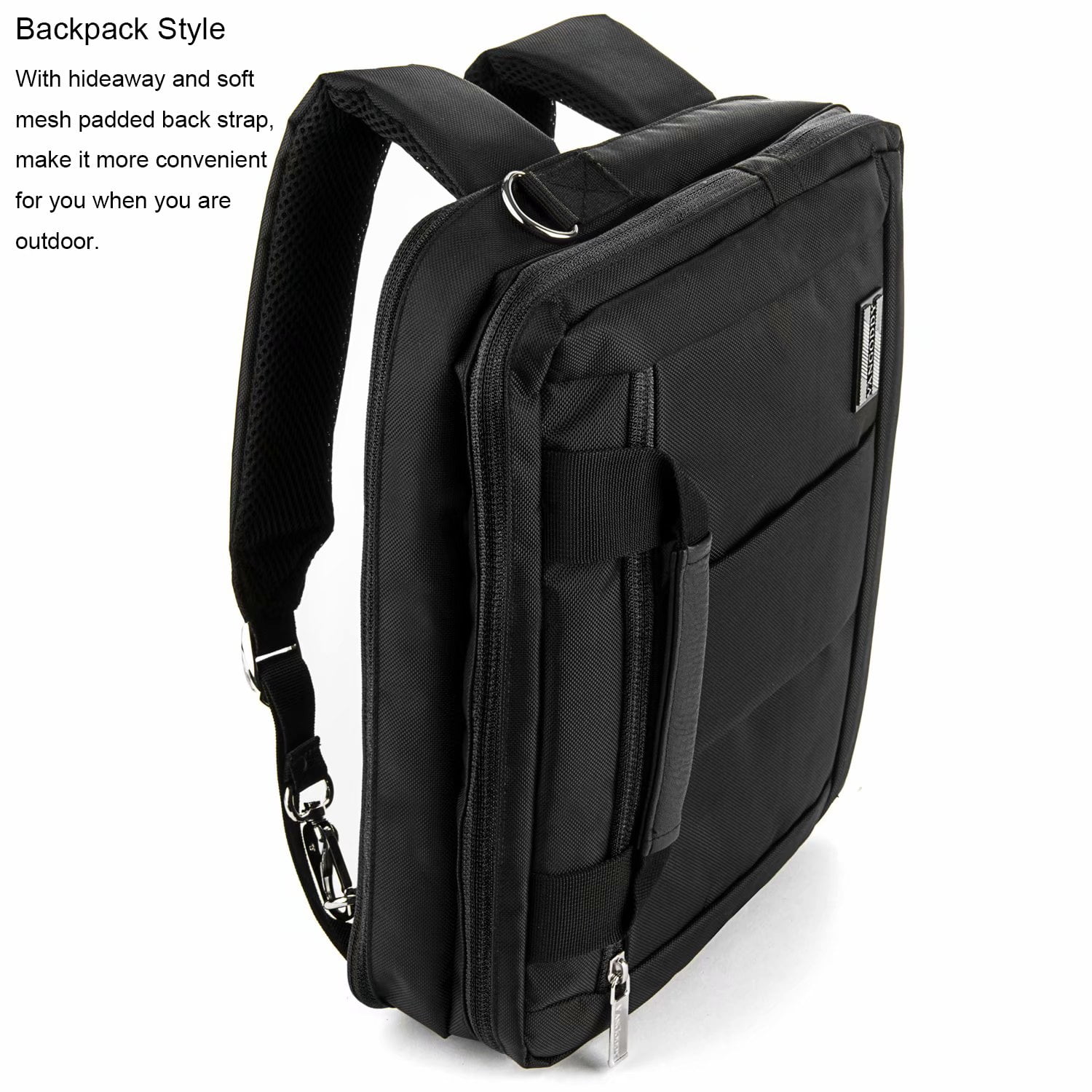 15.6 Inch Laptop Bag with Cable Organizer with 7 Ports USB Data Hub