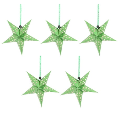 Unique Bargains Christmas Star Designed DIY Handcraft Door Tree Hanging Ornament Green
