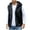 Black, variant on WREESH Fashion Vest Mens Warm Faux Furry Long Coat Jacket Winter Solid V-Neck Outerwear Brown