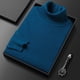 thumbnail image 4 of Suéter de cuello alto para hombre, camisa de punto de fondo, suéter ajustado de color sólido para hombres jóvenes y de mediana edad, suéter multicolor, 4 of 6