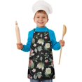 thumbnail image 2 of Pioneer Flower Floral Print Pattern Kids Aprons for Girls and Boys,Adjustable Neck Strap Toddler Aprons for Kids Cooking Baking, 2 of 7