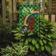 thumbnail image 2 of Longhair Chocolate and Tan Dachshund St. Patricks Day Flag Garden Size, 2 of 3