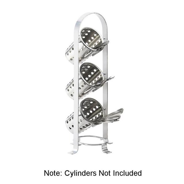 Cal Mil 1583-74 Soho 3-Tier Silver Cylinder Display - 8.75 x 8.5 x 21 in.