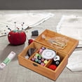 thumbnail image 5 of Wooden Sewing Basket/sewing Box With Sewing Kit Accessories - Box For Organizer With Wooden Storage, 5 of 5