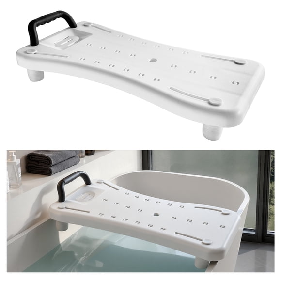 VEVOR Tub Transfer Bench with Handle, 330 lbs Shower Bath Seat, Portable Bathtub Bench for 16.1"-24.4" Wide Tubs, Bath Board with Adjustable Non-Slip Feet for Adults, Seniors, Elderly and Disabled