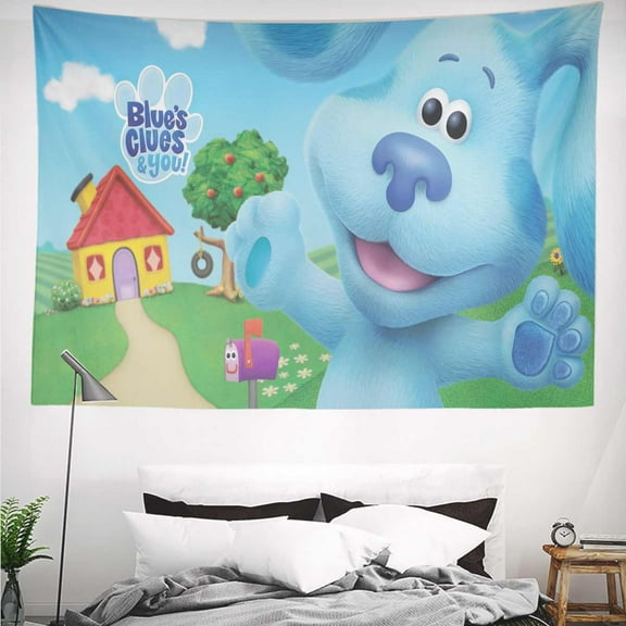 Blue's Clues Tapestry Gift Wall Hanging Backdrop for Room Bedroom Girls Fans Background Banner Party Birthday Supplies Decor