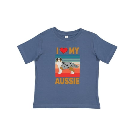 

Inktastic Toy Aussie I Love My Australian Shepherd Gift Baby Boy or Baby Girl T-Shirt