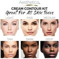 thumbnail image 4 of Aesthetica Cosmetics Cream Contour and Highlighting Makeup Kit - Contouring Foundation/Concealer Palette - Vegan & Cruelty Free - Step-by-Step Instructions Included, 4 of 6
