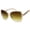 Creme-Gold / Amber, variant on sunglassLA Female Women's Oversize Metal Temple Accent Gradient Lens Butterfly Sunglasses 62mm (Creme-Gold / Amber) - 62mm