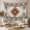 thumbnail image 2 of Brown Gray Boho Small Tapestry for Bedroom Wall Hanging Tapestry,Southwestern Ethnic Abstract Geometric Ceiling Backdrop Tapestries Poster Blanket Wall Decor for Teens Room Living Room Dorm 23" x 28", 2 of 8