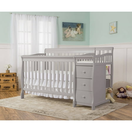 Dream On Me Brody 5-in-1 Crib & Changer Combo Pearl Gray Box 1 of 2