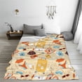 thumbnail image 5 of Honeii Summer Travel Print Fleece Blanket - Throw Blanket for Bed, Sofa, Couch, Camping, and Travel , Microplush Ultra Soft Warm Blanket-80"x60", 5 of 7