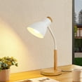 thumbnail image 3 of White Adjustable Bedroom Desk Lamp, Wood Design for Home Office & Study, 3 of 3