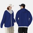 thumbnail image 6 of Kll Navy Blue Print Men'S Women’s Upf 50+ Sun Protection Outdoor Hoodie Jacket Long Sleeve Fishing Hiking Performance Shirt- X-Large, 6 of 8
