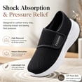thumbnail image 4 of Qaltryn Wide Toe Sneakers for Women Breathable Mesh Slip-On Sneakers with Adjustable Strap Lightweight Comfort Sneakers Cushion Casual Womens Walking Shoes Non Slip Sole for Everyday Wear, 4 of 9