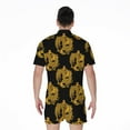thumbnail image 2 of Black And Gold Dragon Pattern Short Sleeve Men'S Rompers, Dragons Casual Summer Jumpsuits Outfit, 2 of 4