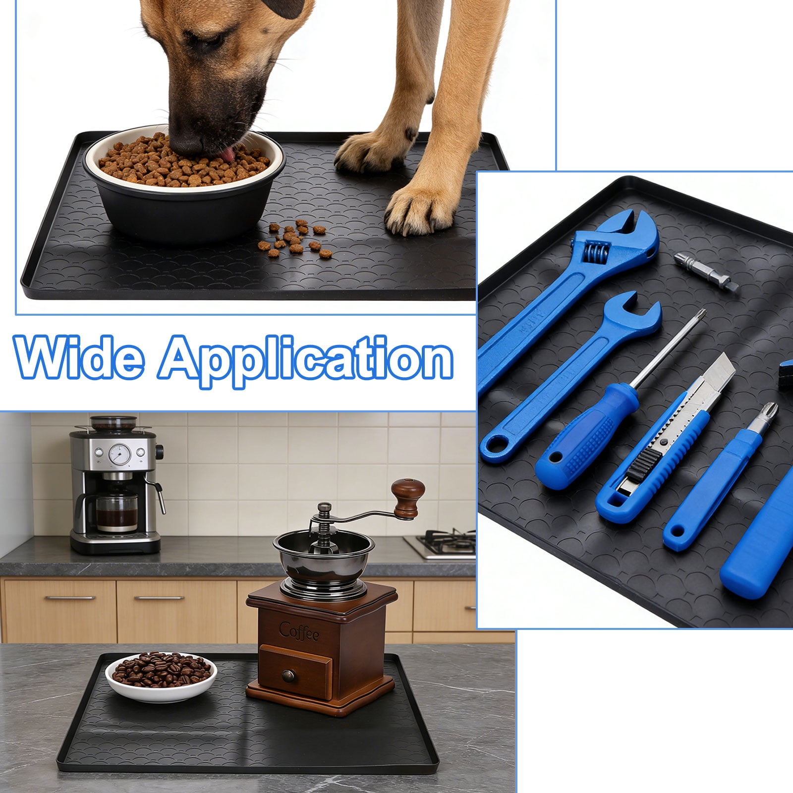 Uxcell Washer and Dryer Top Protector Mat (27" x 27") - Non-Slip Heat-Resistant Leak-Proof Washable, Silicone Washing Machine Top Cover Pad for Home/Kitchen/Laundry Room, Gray