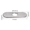 thumbnail image 2 of Uxcell 6 Inch Sink Hole Cover, Deck Plate Escutcheon for Bathroom or Kitchen Sink Faucet, Oval, Brushed Silver, 2 of 5