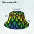 thumbnail image 3 of Cauagu Dragon Scales for Unisex Bucket Hat,Outdoor Summer Beach Fishing Sun Hat Hot Summer Reflective Bucket Hat Fun Outdoor Vacation Hat for Men and Women, 3 of 6