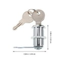 thumbnail image 2 of CATIEBYE Cabinet Lock De Aleación De Zinc Para Puertas Y Cajones Color Plata Uso Doméstico, 2 of 6