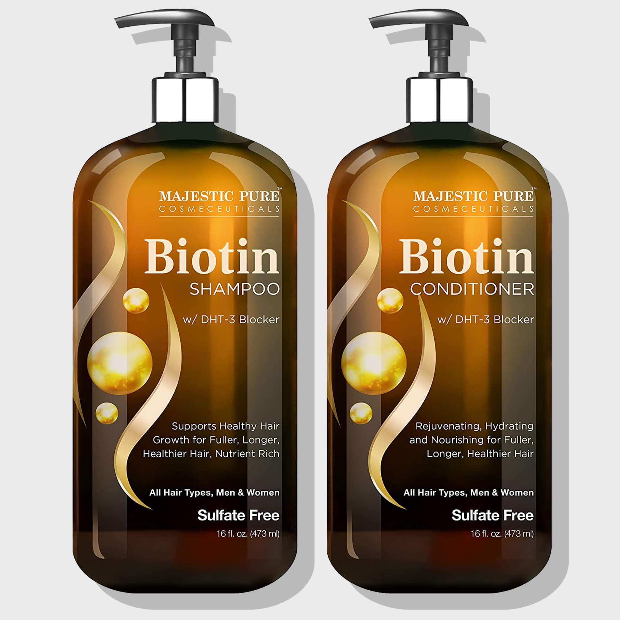 MAJESTIC PURE Biotin Shampoo and Conditioner Set with DHT Blocker