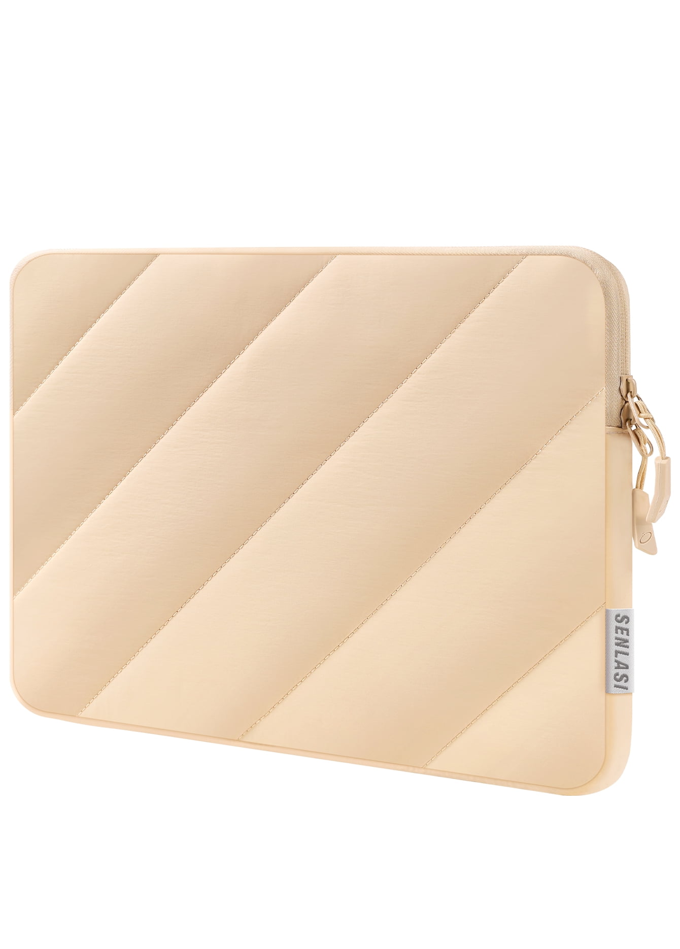 SENLASI Puffy 14 inch Laptop Sleeve Laptop Case 14 Inch For 14” Lenovo Thinkpad ideapad HP EliteBook Pavilion Acer Dell Chromebook Notebook,Protective Macbook Air 15 M3 M2 Waterproof Case Bag,Beige