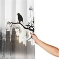 thumbnail image 4 of XMXY Bird City Long Shower Curtains, Waterproof Weighted Thick Bathroom Curtain with 12 Plastic Hook, 72x72 Inch, 4 of 8