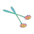 thumbnail image 4 of 2Pcs Flower Spoons Rainbow Stainless Steel Coffee Tea Mixing Ice Cream Spoon Macarena Cucharillas de café de flores, 4 of 8