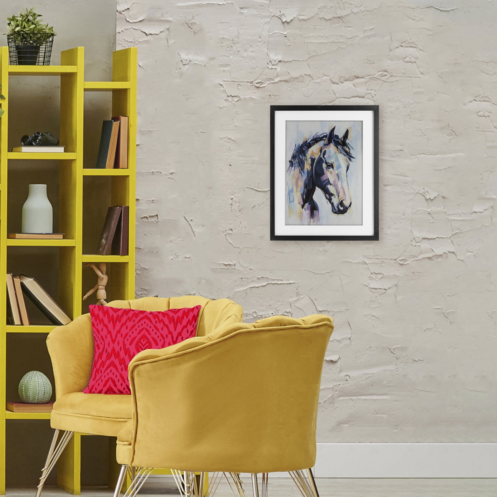 Stupell Industries Vivid Equine Portrait Black Framed Print Under Glass, design by Svetlana Aleynikova