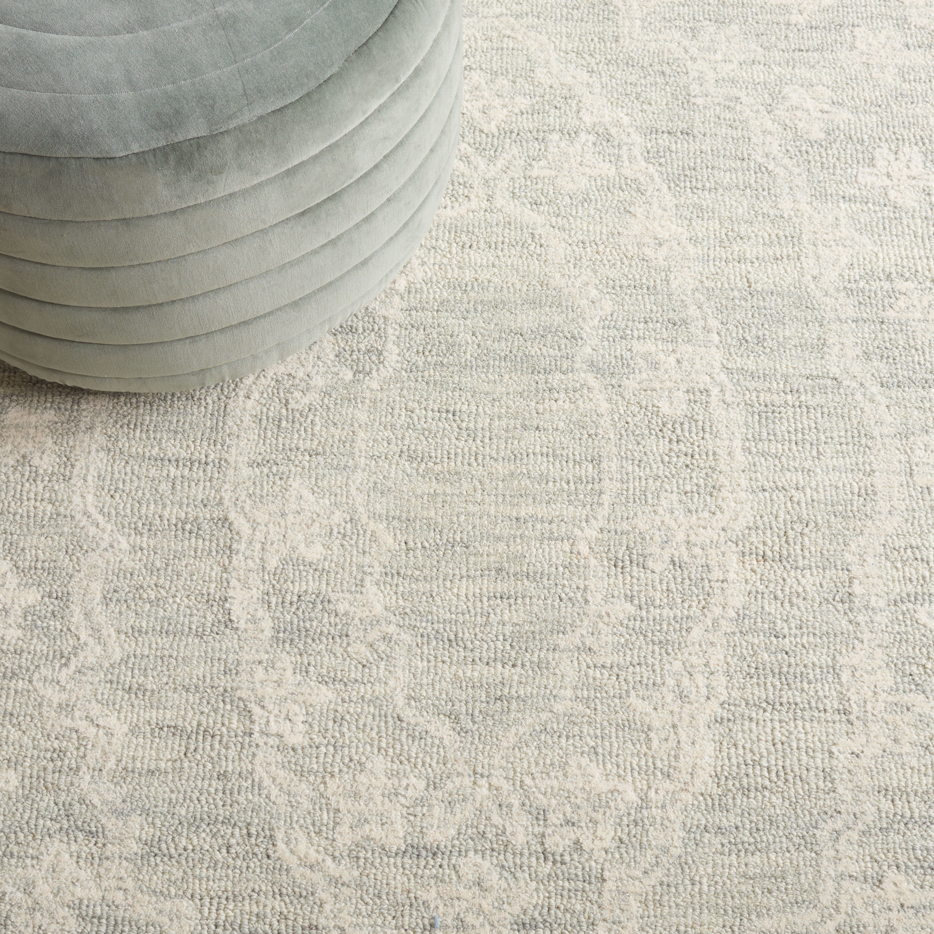 SAFAVIEH Ebony Aifric Traditional Area Rug, Ivory/Light Blue, 8' x 10'