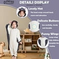 thumbnail image 3 of Flying Squirrel Onesie Kids CANASOUR Grey Cosplay Animal Pajamas Polyester Christmas Suit 5T, 3 of 6