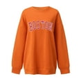 thumbnail image 4 of SIYUDAN Women Sweatshirts Sweat Shirts Women Long Sleeve Womens Pullover Tops Orange Pullover Adult Crewneck Sweatshirts Womens Clothing Fall Trendy Clothes for Girls, 4 of 4