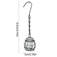 thumbnail image 3 of Hanging Bird Feeder for Outside, Small Metal Cage Wild Bird Seed Feeder with Chain, Decorative Garden Yard Patio Decor, Attracts Finches, Sparrows, Black Finish, 3 of 6