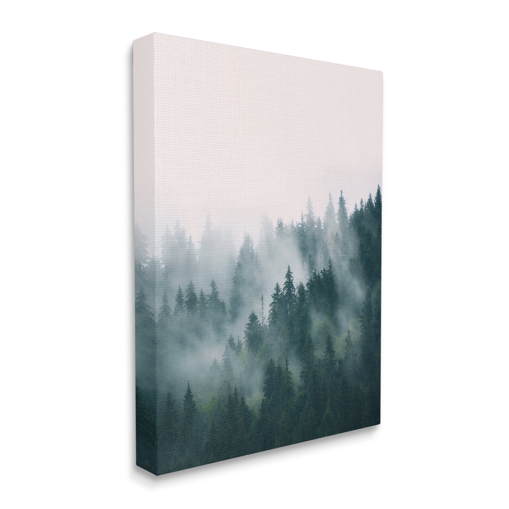 Stupell Industries Misty Forest Trees Nature Photography Gallery Wrapped Canvas Print Wall Art, 36 x 48