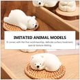 thumbnail image 4 of GOOHOCHY 3pcs modelos de osos polar simulados estatua de animales decorativos adornos para el hogar, 4 of 7