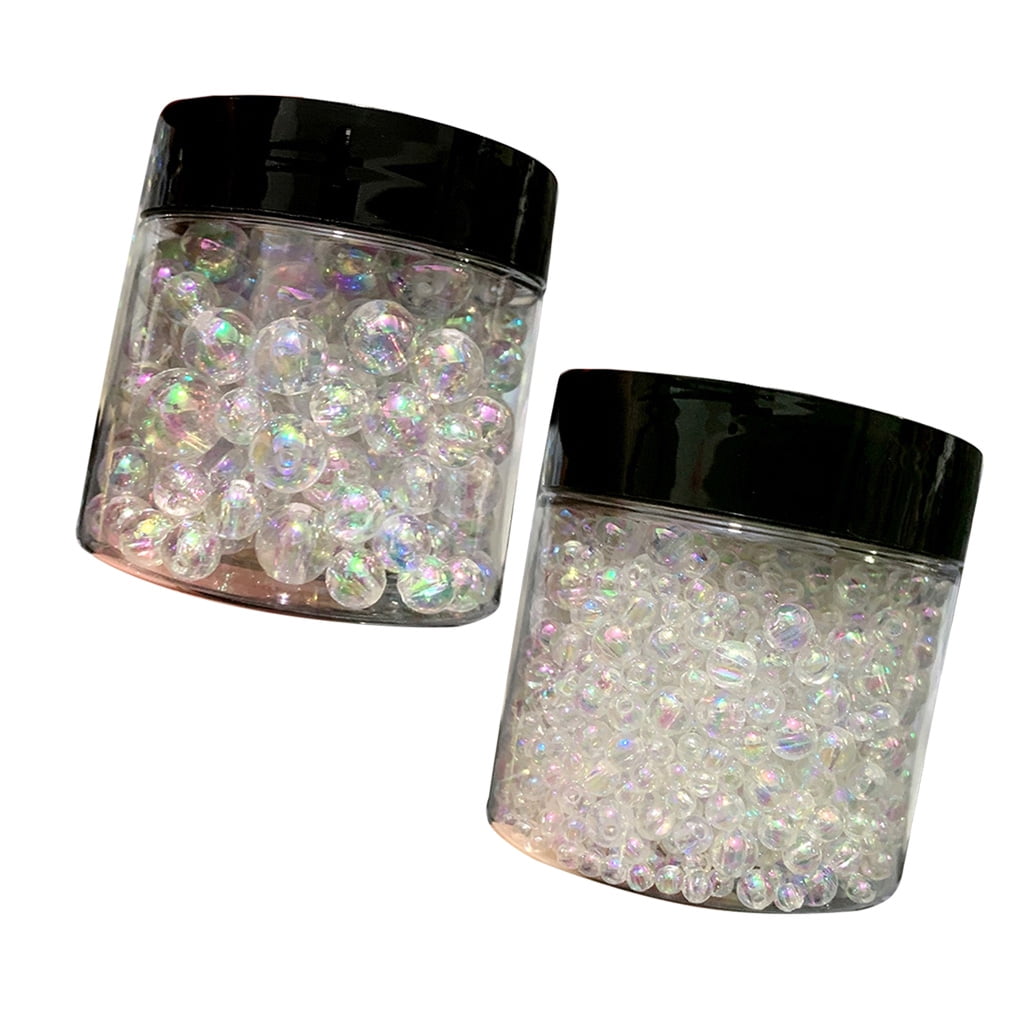 Mixed Clear Bubble Ball Beads Resin Filler 3-8mm Rainbow Aurora Beads Fillings 