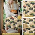 thumbnail image 2 of Monster Cartoon Truck Beige Pattern Round Tablecloth 70"x70", Wrinkle Resistant Wipeable Table Cover for Kitchen Dining Room Picnic Patio and Party, 2 of 2