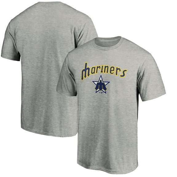 Men's Heather Gray Seattle Mariners Cooperstown Collection Wahconah T-Shirt