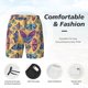 thumbnail image 3 of Balery Butterfly 3 Bañador para hombre, shorts de playa de secado rápido con entrepierna y forro de compresión-Large, 3 of 6