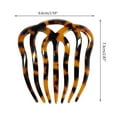 thumbnail image 3 of French Twist Hair Side Comb Hollow Out Wavy 7 Teeth Acetate Tortoise Hairpin, 3 of 8